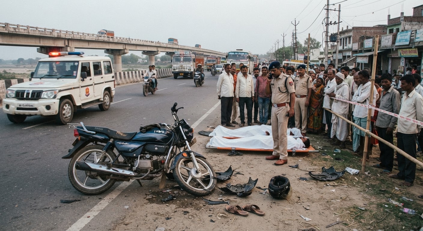 पटना सड़क हादसा: बेटे का इलाज कराकर लौट रहे पिता-पुत्र की ट्रक की चपेट में आने से मौत