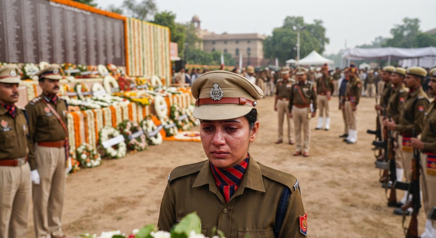 पुलिस स्मृति दिवस: दिल्ली में 154 शहीद जवानों को दी गई भावुक श्रद्धांजलि