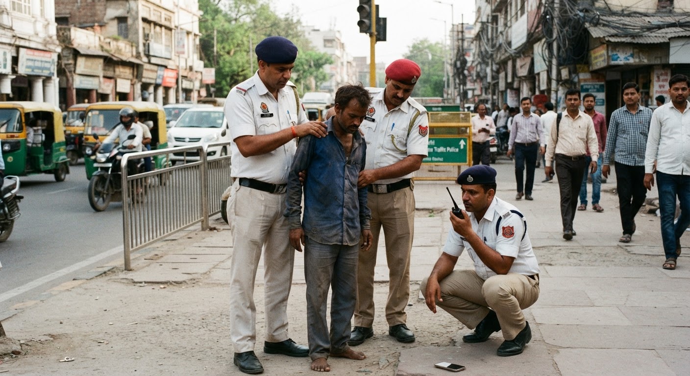 दिल्ली में ट्रैफिक पुलिस का एक्शन, मुस्तैदी दिखाते हुए मोबाइल स्नैचर को दबोचा