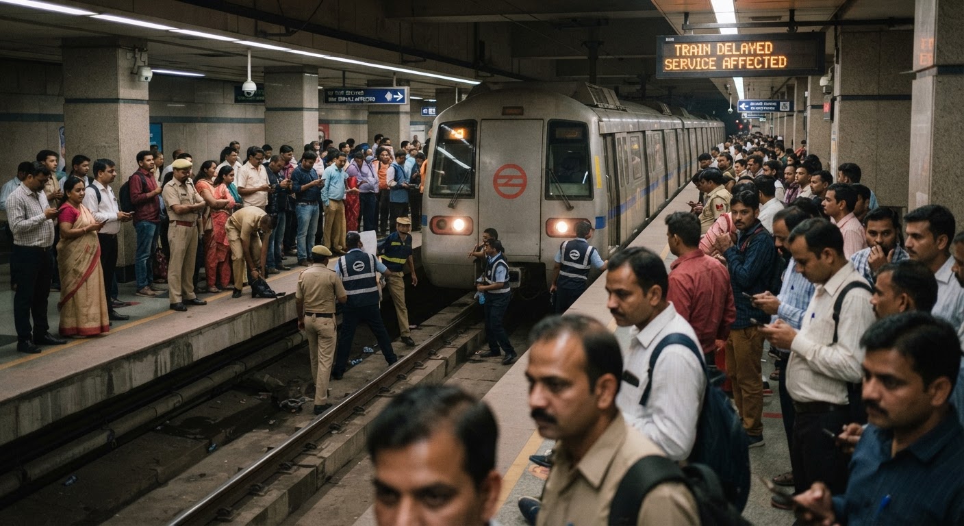 पटेल चौक स्टेशन पर ट्रैक पर उतरा यात्री, दिल्ली मेट्रो की येलो लाइन की सेवाएं बाधित